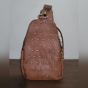 Regina Womens' Studded Sling Backpack